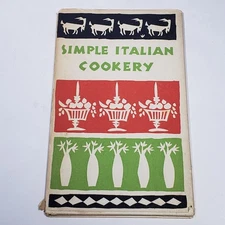 VTG Peter Pauper Press Simple Italian Cookery HC Book Cookbook DJ 1959