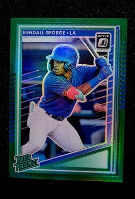 2025 Panini Donruss Optic Rated Prospects Green Prizm 2/5 Kendall George RC #116