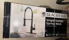 Glacier Bay Paulina Spring Neck Pull Down Kitchen Faucet Matte Black. Sealed