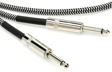 D'Addario PW-BG-20BG Braided Instrument Cable - 20' Grey