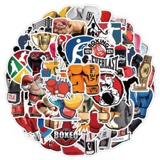 10 Random Boxing Stickers Combat Sports Decals Mma Hydro Laptop Free Shipping