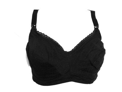 Ex-M&S Schwarzer Still-Umstands-BH mit Drop Cup ohne Bügel  Größe 42B # 9