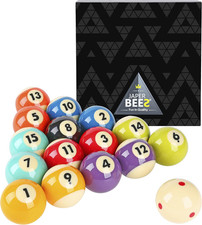 Billiard Ball/Pool Ball Set Complete 16Balls 2-1/4" Regulation Size Weight Resin
