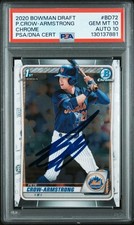 PSA 10 AUTO 10 1st Bowman Chrome Pete Crow-Armstrong #BD-72 Cubs MLB RC 