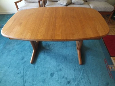 Design Couchtisch AXELSEN Dänemark Teakholz massiv, ausziehbar höhenverstellbar - Bild 1 von 4