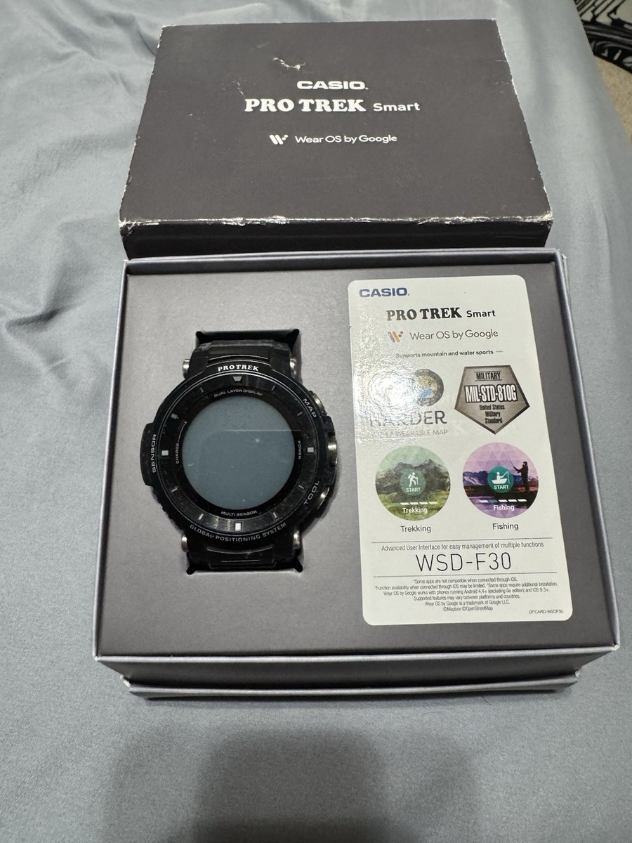 Casio WSD-F30-BK PRO TREK Smartwatch - Black for sale online