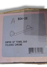 GINGER Empire 604-26 32" Towel Bar Polished Chrome Solid Brass NEW Sealed
