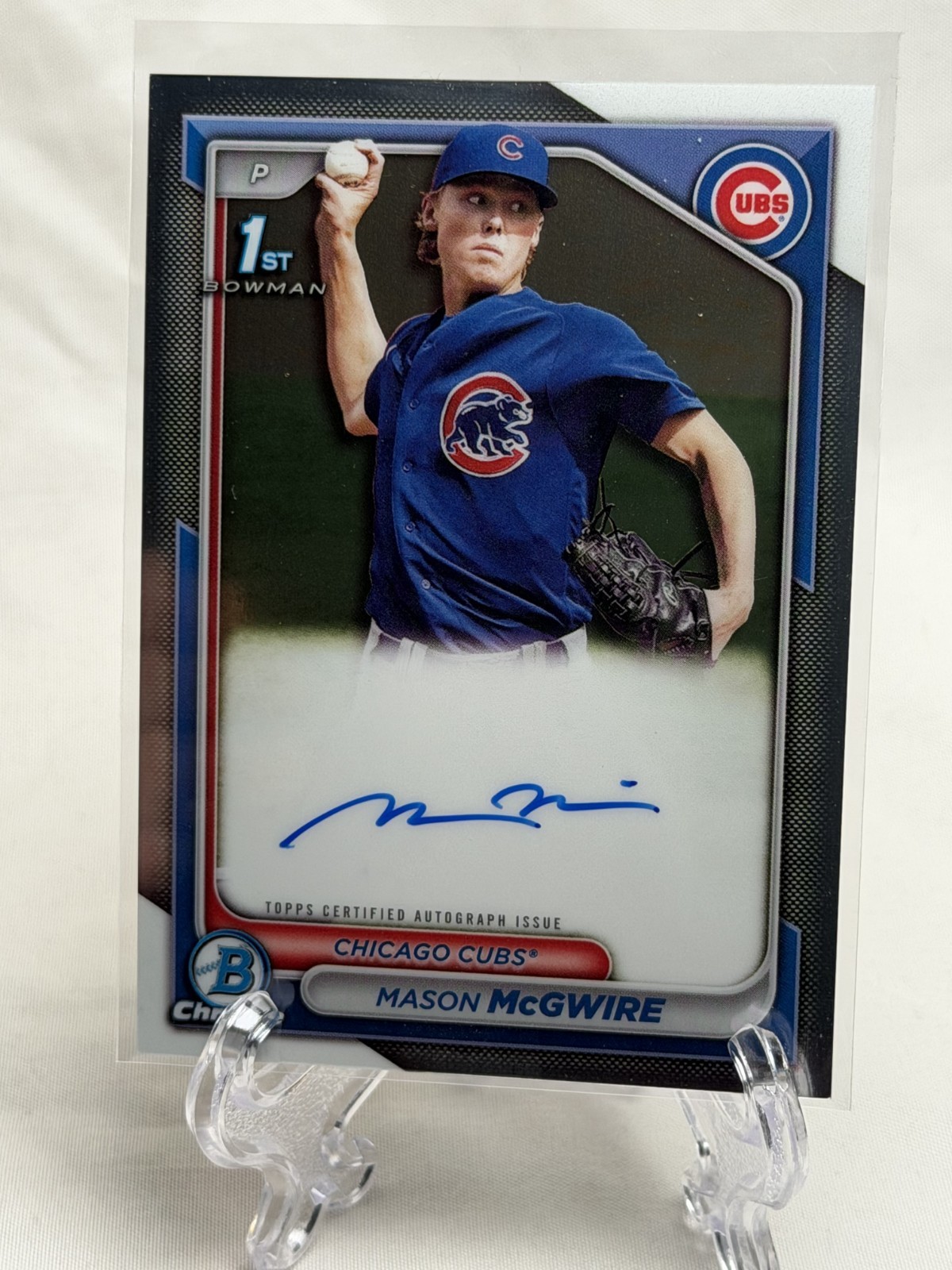 2024 Bowman Chrome Prospect Autographs Mason McGwire 1st AUTO Cubs