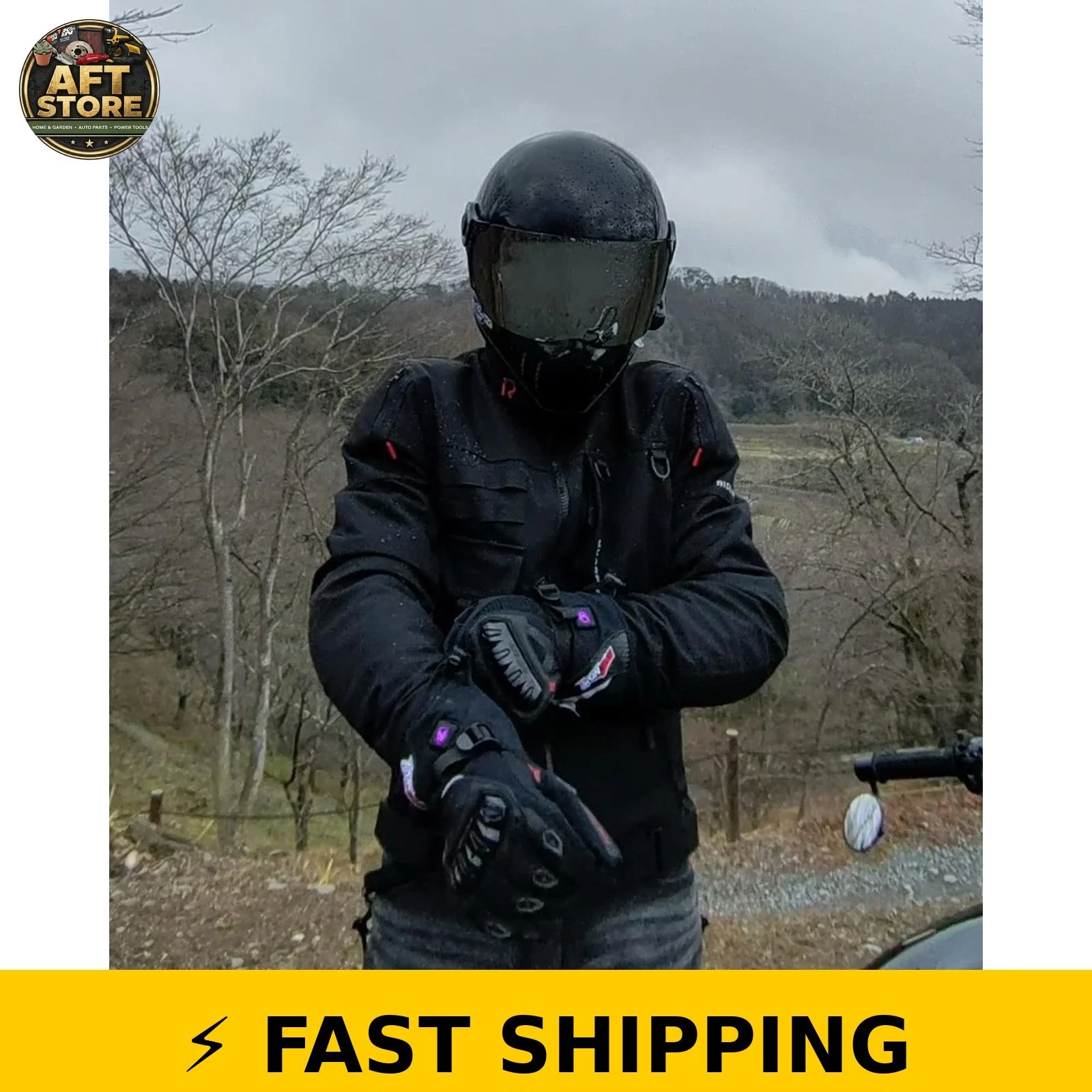 RIDEIRON Motorcycle Jacket XL CE Certified Windproof Protective Gear - product detail image 8