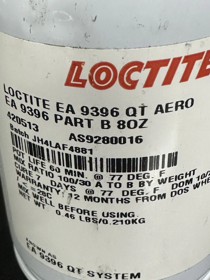 Loctite EA 9396 aero Paste Adhesive 1 Quart Kit - Image 3 of 3