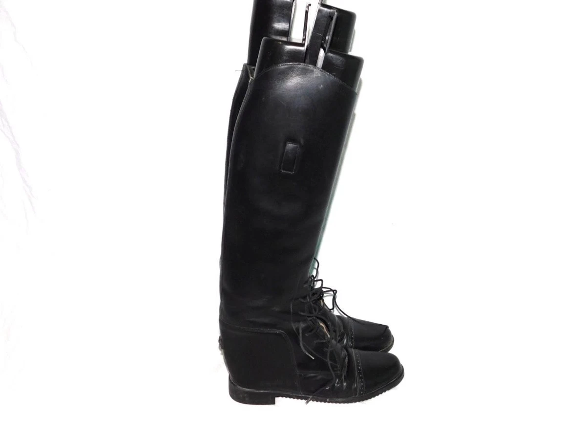 Bottes D'équitation Noires En Cuir – Effingham – Taille UK 4 – Femme