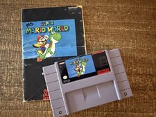 Super Mario World SNES Super Nintendo Authentic Game Manual Repro Box Tested