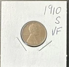 1910 S - Lincoln Wheat Cent - VF - Exact Coin Pictured