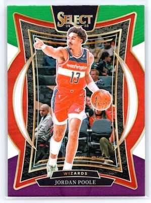 2024-25 Panini Select #17 Jordan Poole Green White Purple Prizm