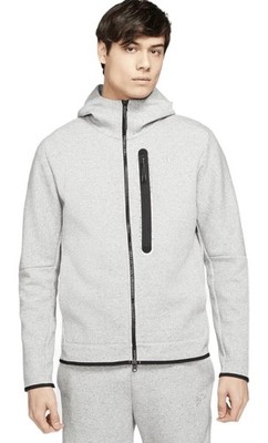 Nike Men s Gray Full-Zip Hooded Fleece Hoodie Jacket, Size M Regular