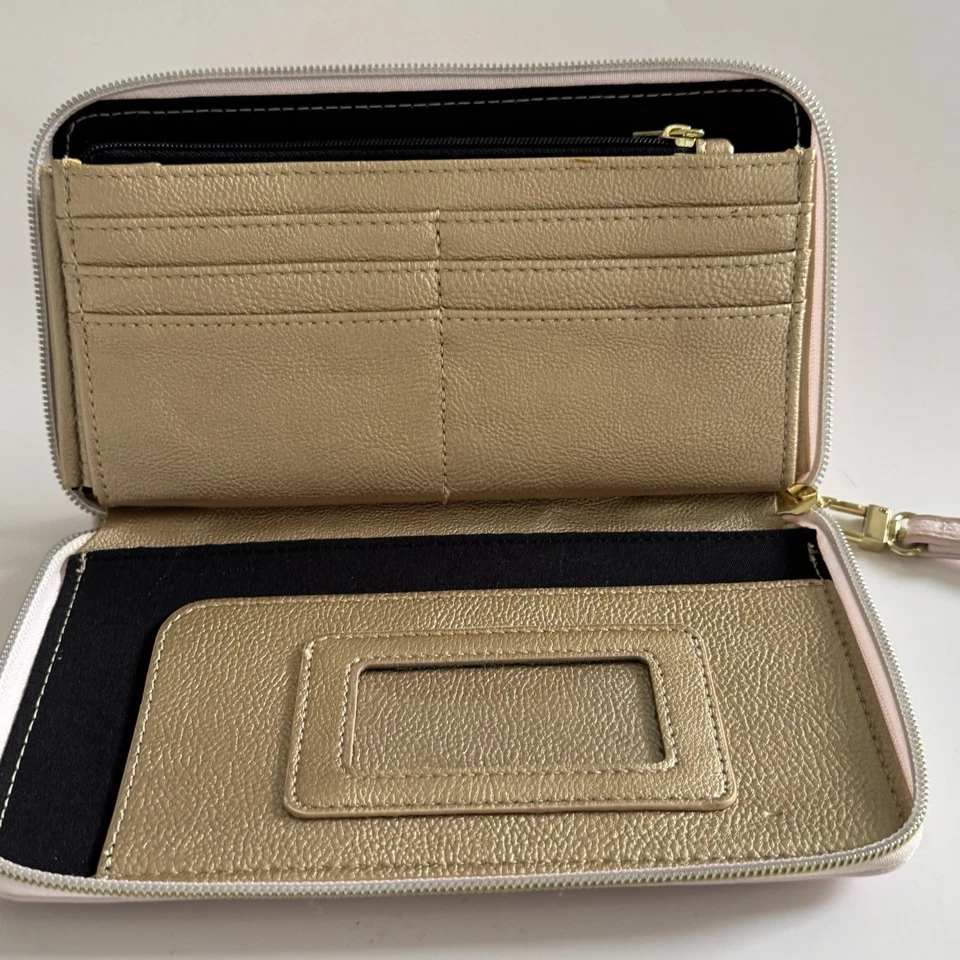 Cartera Muñequera Betsey Johnson Rosa Rosa Cremallera Foto 3 de 4