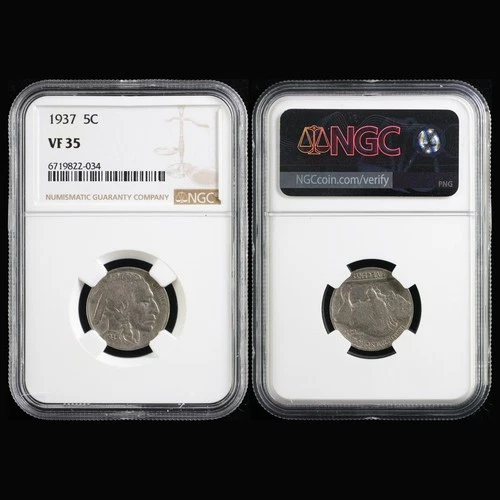 1937 United States 5C Buffalo NGC VF 35
