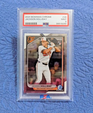 JACKSON HOLLIDAY 2024 Bowman Chrome #26 RC Rookie PSA 9 Mint