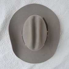 Master Hatters Of Texas Cowboy Hat Gray Brown 3X Beaver Blend Size 7
