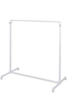 Boutique White Pipe Single Rail Ballet Bar Clothing Rack