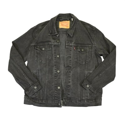 Levi's Trucker Jacket Mens XL Faded Black Type 3 III Denim Button Front