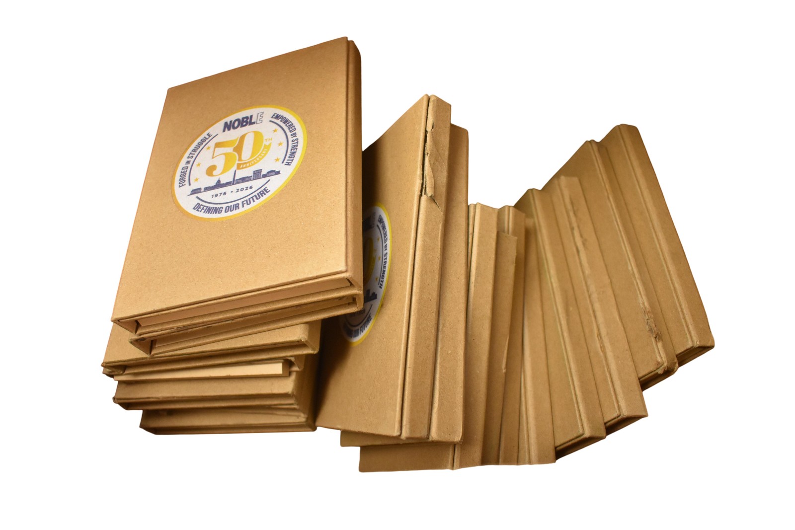 NOBLE 50th Anniversary Notepad Portfolio Pen Sticky Notes Lot Of 22 Brown