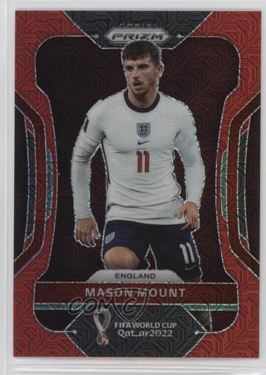 2022 Panini Prizm World Cup Qatar Red Mojo Prizm 67/99 Mason Mount #92 0ud4