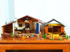 PLAYMOBIL CABIN AND STABLE LOT REF 70253 70253 ALPS HEIDI MOUNTAIN FARM HOUSE
