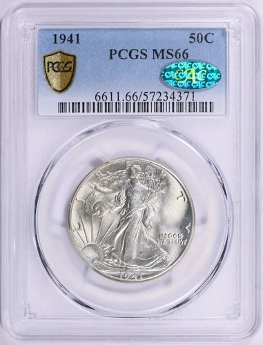 1941 Walking Liberty Half Dollar PCGS MS66 CAC