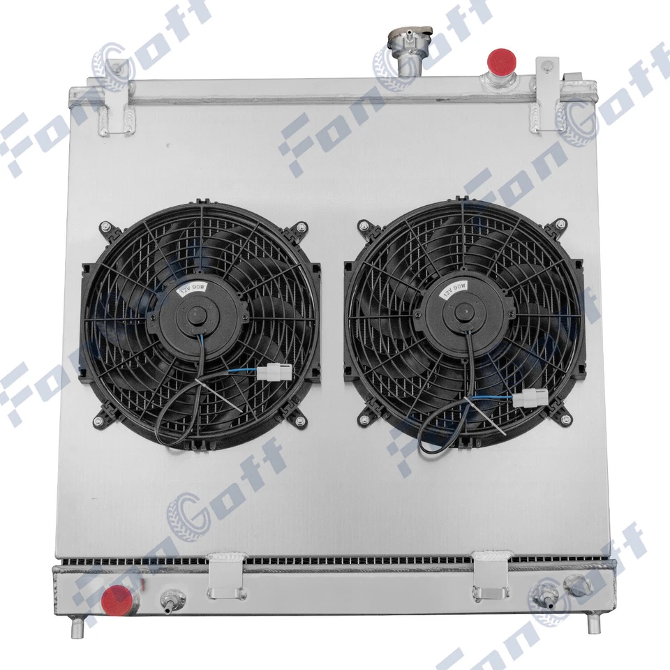 3-ROW Radiator Shroud Fan For 04-2012 Nissan Titan Armada 2005-15 Infiniti QX56 Foto 4 de 4