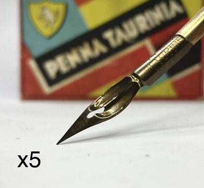 x5 Penna Taurinia No. 327 EF Dip Pen Nib - Bronze Fine Flex | eBay