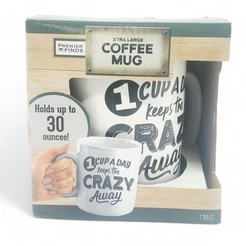 Premier Finds Xtra Large 30 oz Coffee Tea Cup Mug Funny Novelty Gift New Crazy - Picture 2 of 19
