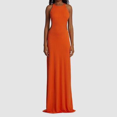 halter applique dress Dress Forum - Gold Applique Halter Neck Rib Knit Dress main image 1