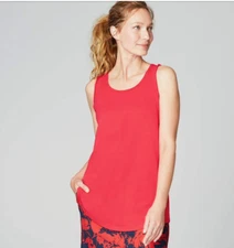 J.Jill ~ M ~ NEW Perfect Fit Progress A-Line Tank ~ Geranium ~ NWT (1P1)