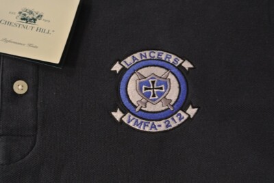 VMFA-212 Lancers Embroidered Squadron Polo, USMC Licensed Product