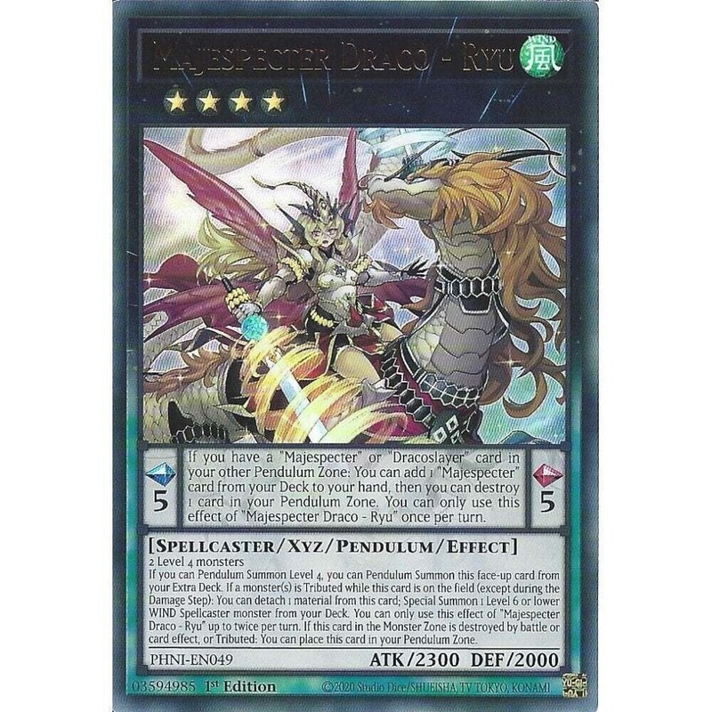 PHNI-EN049 Majespecter Draco - Ryu Ultra Rare 1st Edition YuGiOh Card