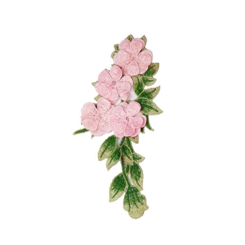 Large Floral Iron Sew On Patch Badge Embroidery flower, rose Applique Motif DIY - Picture 23 of 52