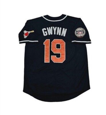 #ad #ad Tony Gwynn San Diego Padres Jersey 1998 Throwback Stitched With HOF Patch SALE $86.39