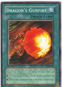 Dragon's Gunfire - LOD-045 - Common - 1st Edition x3 - Near Mint