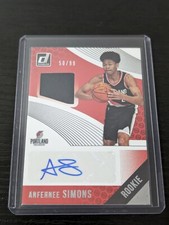 2018 Donruss Rookie Material Signature ANFERNEE SIMONS RC /99 AUTO JERSEY RPA 🔥