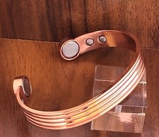 Pure Copper Magnetic Bracelet Arthritis Pain Therapy Energy Cuff Bangle New