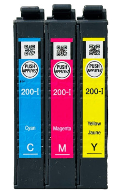 New Genuine Epson 200-I Cyan Magenta Yellow 3PK Ink Cartridges