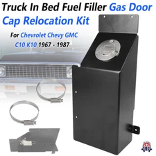 For Chevy GMC Truck In Bed Fuel Filler C10 K10 67-72 Gas Door Cap Relocation Kit