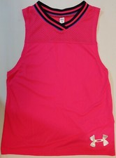 Under Armour Tech Jogger Pants and Sleeveless Shirt Size YMD/M Pink HeatGear New