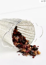 Solid Handwoven Silver Plated Brass Loose Leaf Tea Infuser Basket Tea Strainer