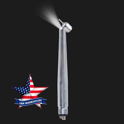 Dental 45 Degree Surgical High Speed Handpiece LED E-generator Push 4 Hole USA