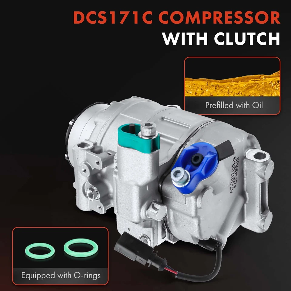 Compresor de aire acondicionado para Audi A6 Quattro 2005-2011 A8 Quattro Q7 Volkswagen VW Touareg Foto 3 de 4