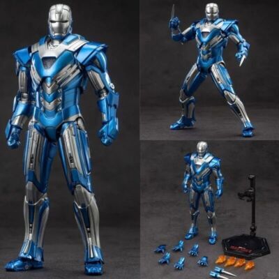 ZD Toy iron man Mark30 action figure iron man 3 BLUE STEEL Marvel Collection NEW
