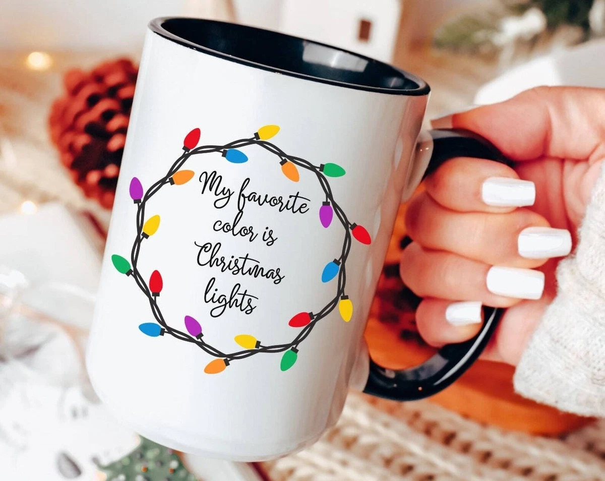 Christmas Lights Mug Retro Christmas Mug Vintage Christmas Mug Holiday  Coffee