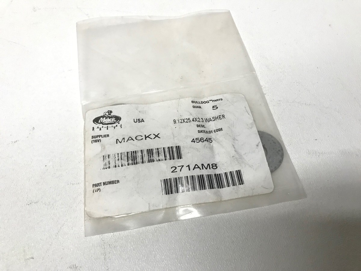 LOT OF 5 - GENUINE MACK OEM 271AM8 WASHER 25091850 9.12X25.4X2.3 5 